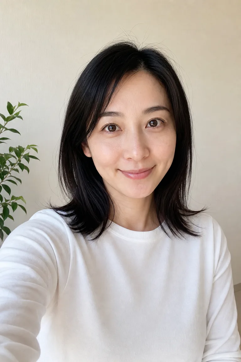 同一人物性を比べるための架空成人女性の元画像